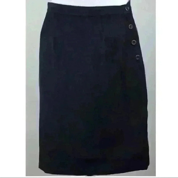 Christopher Banks Skirt 6 Faux Suede Side Buttons - Picture 1 of 8